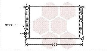 VAN WEZEL chladič, chladenie motora 43002149