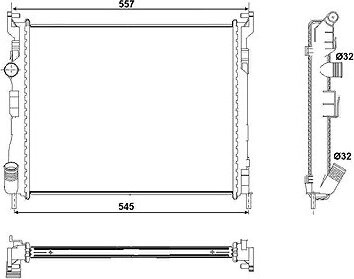 NRF Chladič, chladenie motora 53032