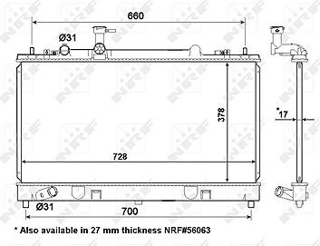 NRF Chladič, chladenie motora 53412