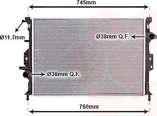 VAN WEZEL chladič, chladenie motora 18002424
