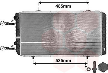VAN WEZEL chladič, chladenie motora 40002268