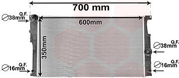 VAN WEZEL chladič, chladenie motora 06002447
