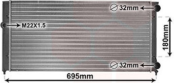 VAN WEZEL chladič, chladenie motora 58002109