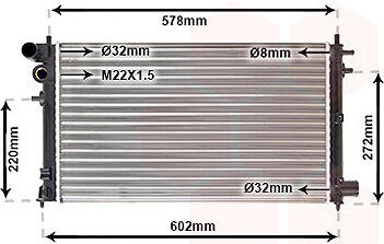VAN WEZEL chladič, chladenie motora 40002149
