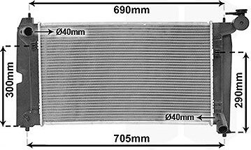 VAN WEZEL chladič, chladenie motora 53002302