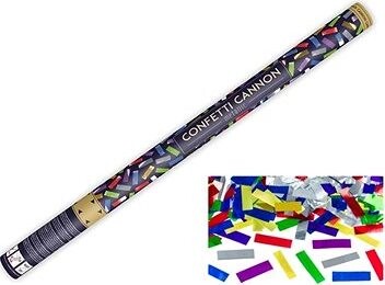 Párty konfety cannon 80 cm metal mix