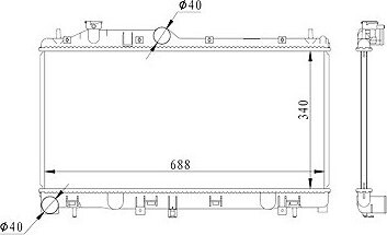 NRF Chladič, chladenie motora 59116