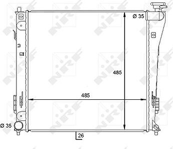 NRF Chladič, chladenie motora 59086