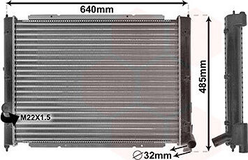 VAN WEZEL chladič, chladenie motora 58002034