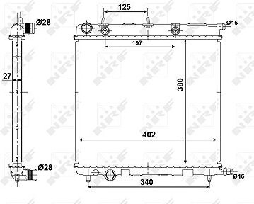 NRF Chladič, chladenie motora 50439