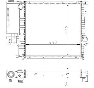 NRF Chladič, chladenie motora 53849A