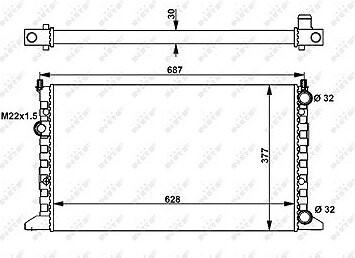 NRF Chladič, chladenie motora 54657