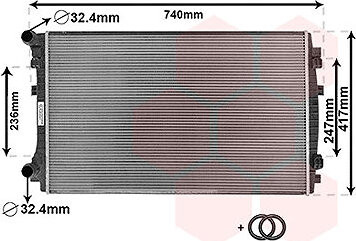 VAN WEZEL chladič, chladenie motora 58012338