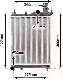 VAN WEZEL chladič, chladenie motora 82002099