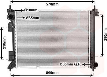 VAN WEZEL chladič, chladenie motora 83012738
