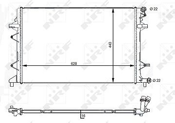 NRF Chladič, chladenie motora 59118