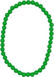 Retro neónové korále – náhrdelník – 80. roky – disco – zelené