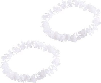 GUIRCA Havajský veniec biely 100 cm 2 ks