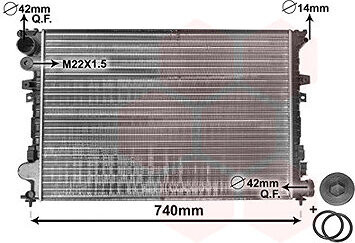 VAN WEZEL chladič, chladenie motora 09002089