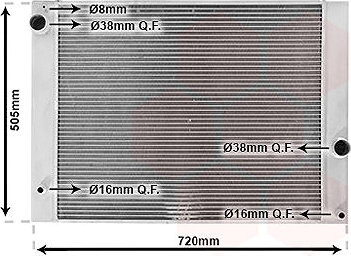 VAN WEZEL chladič, chladenie motora 06002338