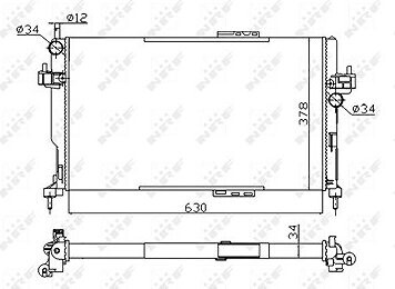 NRF Chladič, chladenie motora 58282A
