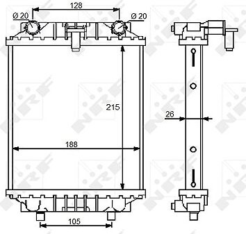 NRF Chladič, chladenie motora 59125
