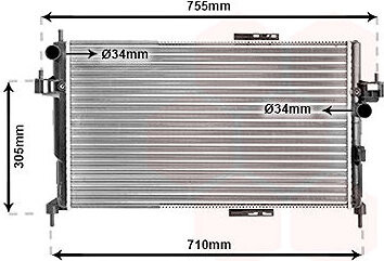VAN WEZEL chladič, chladenie motora 37002305