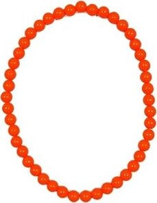 Retro neónové korále – náhrdelník – 80. roky – disko – oranžové