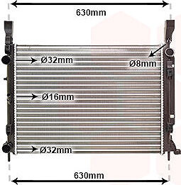 VAN WEZEL chladič, chladenie motora 43002469