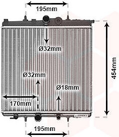 VAN WEZEL chladič, chladenie motora 40002224