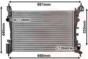 VAN WEZEL chladič, chladenie motora 17002318