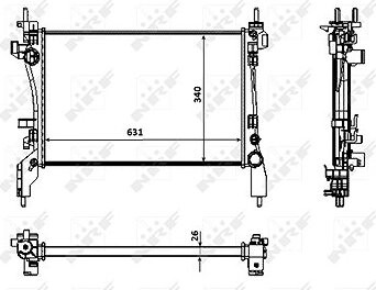 NRF Chladič, chladenie motora 53934