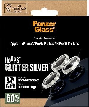 PanzerGlass Hoops Apple iPhone 17 Pro/16 Pro/15 Pro/17 Pro Max/16 Pro Max/15 Pro Max strieborné