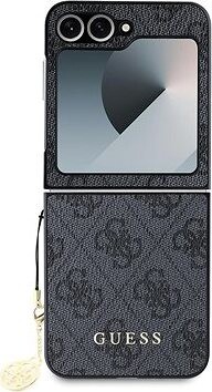 Guess 4G Charm Zadný Kryt pre Samsung Galaxy Z Flip6 Grey