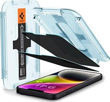 Spigen Glass tR EZ Fit Transparency Sensor Open Privacy 2 Pack iPhone 14/13 Pro/13/16e