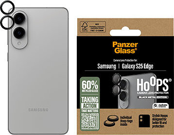PanzerGlass Hoops Samsung Galaxy S25 Edge čierne ochranné krúžky pre šošovky fotoaparátu