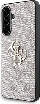 Guess PU 4G Metal Logo Zadný Kryt na Samsung Galaxy A36 Pink