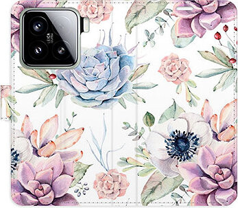 iSaprio Flip puzdro Succulents Pattern pre Xiaomi 15