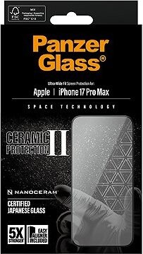 PanzerGlass Ceramic II Apple iPhone 17 Pro Max s inštalačným rámčekom
