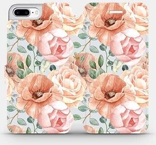Flip puzdro na mobil Apple iPhone 8 Plus – MP02S Pastelové kvety