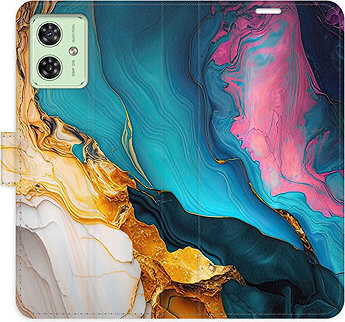 iSaprio Flip puzdro Colourful Marble pre Motorola Moto G54 5G/G54 5G Power Edition
