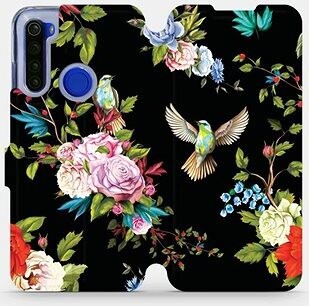 Flipové puzdro na mobil Xiaomi Redmi Note 8T – VD09S Vtáčiky a kvety