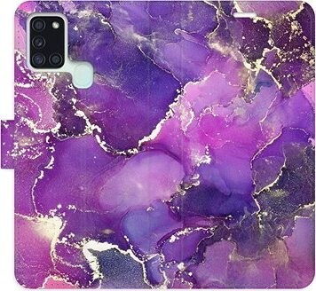 iSaprio flip puzdro Purple Marble pre Samsung Galaxy A21s