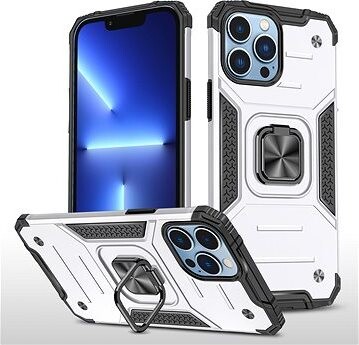 Lenuo Union Armor obal pre iPhone 14 Pro Max, strieborný