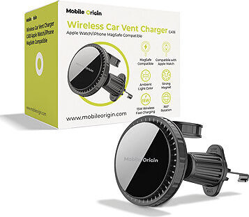 Mobile Origin Wireless Car Vent Charger CA18 Apple Watch/iPhone MagSafe Compatible