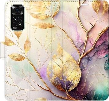 iSaprio flip puzdro Gold Leaves 02 na Xiaomi Redmi Note 11/Note 11S