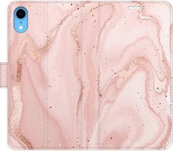iSaprio flip puzdro RoseGold Marble na iPhone XR