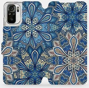 Flipové puzdro na mobil Xiaomi Redmi Note 10S – V108P Modré mandala kvety