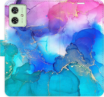 iSaprio Flip puzdro BluePink Paint pre Motorola Moto G54 5G/G54 5G Power Edition