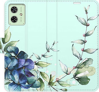 iSaprio Flip puzdro Blue Flowers pre Motorola Moto G54 5G/G54 5G Power Edition